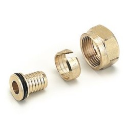 Raccord à compression pour tube PER M22-12x1,1 finition laiton
