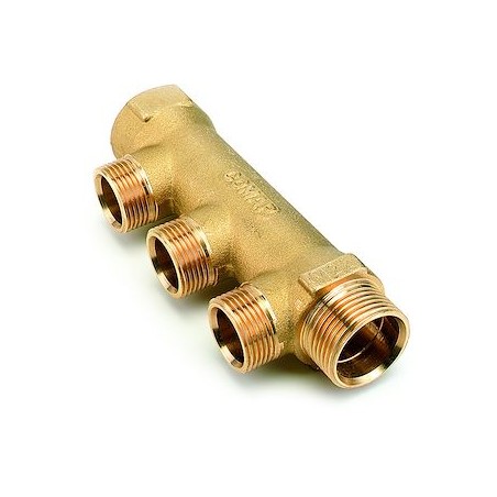 Collecteur matricé entraxe 35 mm 3/4-M22 2 sorties