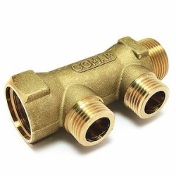 Collecteur matricé entraxe 35 mm 3/4-M1/2 2 sorties