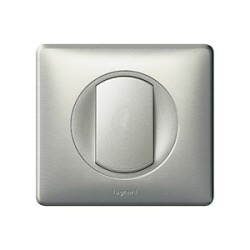 Interrupteur ou va-et-vient Céliane Soft 10A avec plaque - Titane