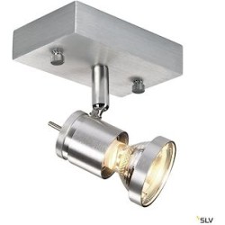 ASTO, applique et plafonnier intérieur, simple, alu brossé, GU10/QPAR51, 75W max