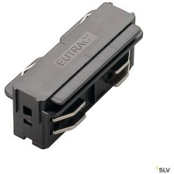EUTRAC, connecteur droit, intérieur, pour rail 3 allumages en saillie, noir