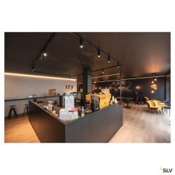 Alimentation, terre droite, intérieur, pour rail 1 allumage à encastrer, blanc