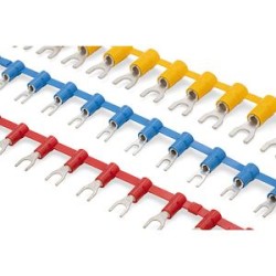 Cosse préisolée fourche bleue (1,5 à 2,5 mm²) - Diam. 3,5 mm en bande