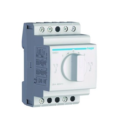 Inverseur bipolaire 2 contacts NO-NF 20A