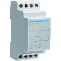 Transformateur de sonnerie 8VA 230V-8 à 12V