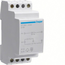 Transformateur de sonnerie 8VA 230V-8 à 12V
