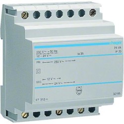 Transformateur sécurité 25VA 230V-12 à 24V