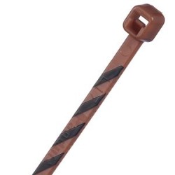 Collier PLT,99X2,5mm,PA 6.6,Rayé marron/blanc,Cdt:50 (sachet)