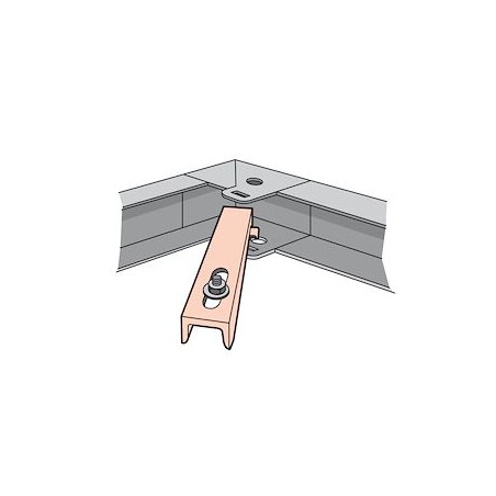 Jeu de 4 brides pour fixation déportée des socles pour armoire Altis métal