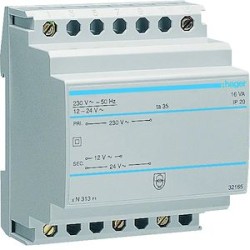 Transformateur sécurité 16VA 230V-12 à 24V