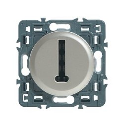 Prise téléphone Céliane 8 contacts en T - titane avec support