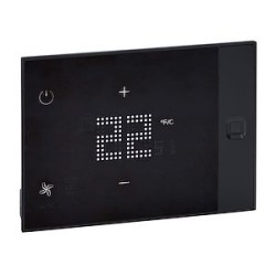 Thermostat tactile Ux One 230V chauffage et climatisation hôtel encastré - noir