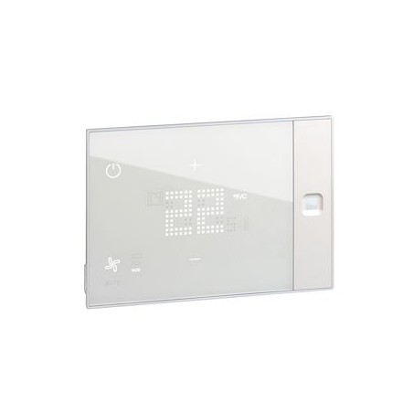 Thermostat tactile Ux One 24V chauffage et climatisation hôtel encastré - blanc