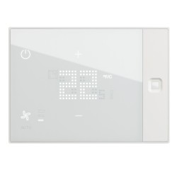 Thermostat tactile Ux One 24V chauffage et climatisation hôtel encastré - blanc