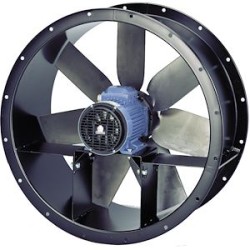Ventilateur tubulaire aluminium, 26 420 m3/h, 4 pôles, D710 mm, Tri 400V,pales L