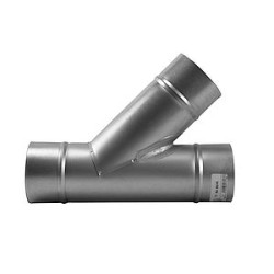 Té oblique à 45° en acier galvanisé, D 710/560 mm