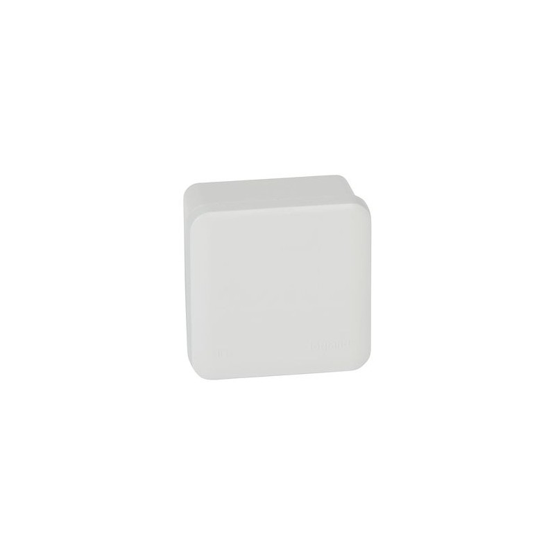 Boîte de dérivation carrée pour presse-étoupe Plexo gris -face lisse -80x80x45mm