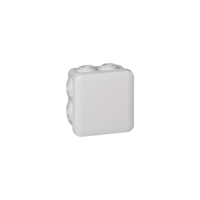 Boîte de dérivation carrée Plexo dimensions 80x80x45mm - gris RAL7035