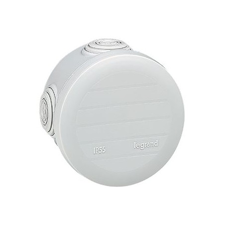 Boîte de dérivation ronde Plexo D70mm hauteur 45mm - gris RAL7035