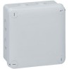 Boîte de dérivation carrée pour presse-étoupe Plexo gris 7 entrées 105x105x55mm