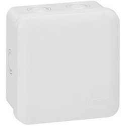 Boîte de dérivation carrée pour presse-étoupe Plexo gris -7 entrées -80x80x45mm