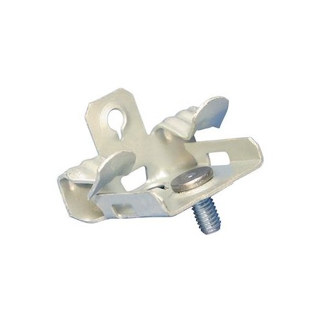 Attache à frapper, montage par le bas, acier ressort, rebord 3-8 mm, vis 11 mm