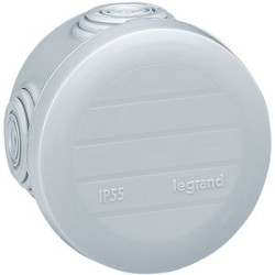 Boîte de dérivation ronde Plexo D60mm hauteur 40mm - gris RAL7035