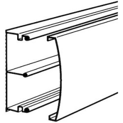 Moulure Keva 32mmx12mm-Fond+couvercle-2 compartiments-Longueur 2,10m-Brun