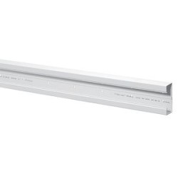 Goulotte Logix Universel-130x50mm-1 compartiment-Sans couvercle-PVC Blanc Artic