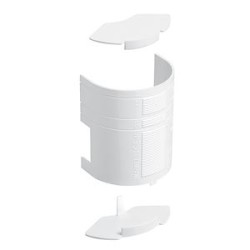 Fond d'angle extérieur VDI-Pour goulottes Logix 45 sauf 50x50mm-PVC Blanc Artic