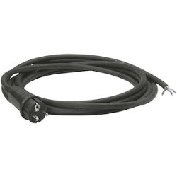 Rallonge à câbler avec fiche 2P+T 16A avec cordon caoutchouc 5m