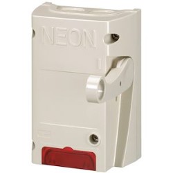 Coffret coupure enseigne lumineuse inter pompier 2P 16A 250V équipé 1 voyant