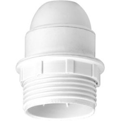 Douille culot E27 à raccord fileté et simple bague matière isolante 4A 100W