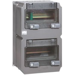 Coffret à composer Hypra avec rail 2x9modules - doubles fenêtres 370x230x181mm