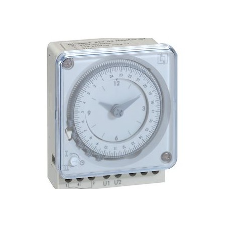 Inter horaire programmable analogique 72x72mm hebdomadaire - connexion à vis