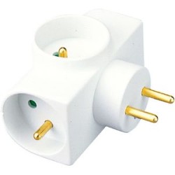 Tridis 16A 2P+T blanc EAN