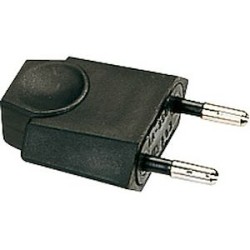 Fiche mâle 6A 2P noir EAN