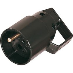 Fiche femelle 16A 2P+T anneau noir EAN