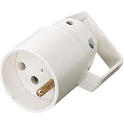 Fiche femelle 16A 2P+T anneau blanc EAN