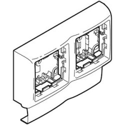 Cadre double Appareillage Saillie Legrand - Pour moulure Keva 50x20mm - Blanc