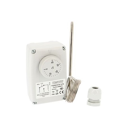 Th. Méca. IP54 0DEGC/+40DEGC Chaud/Froid sonde D6x119 mm / 0,9 m à bulbe