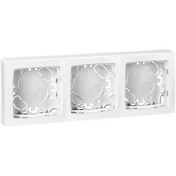 Cadre saillie 3 postes Appareillage saillie blanc