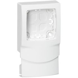 Cadre Appareillage saillie 1 poste pour moulures DLPlus épaisseur 16mm -blanc
