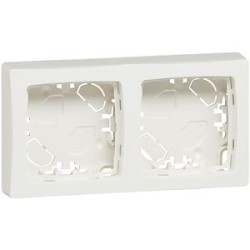 Cadre saillie 2 postes Appareillage saillie blanc