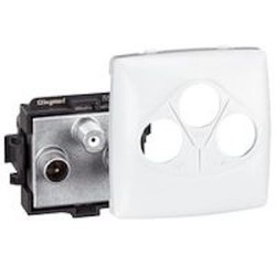 Prise TV-R-SAT terminale Appareillage saillie composable - blanc