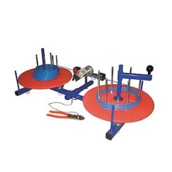 Enrouleur-dérouleur double PKDE-T-400 modèle de table, D des plateaux 400 mm M3