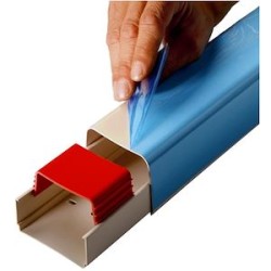 Goulotte ivoire M1 rigide 80 2m avec film protecteur