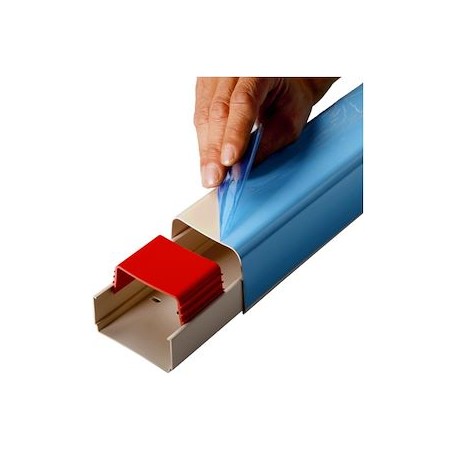 Goulotte ivoire M1 rigide 80 2m avec film protecteur