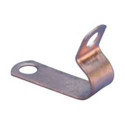 Attache de câble à trou unique, Aluminum, 7 mm OD